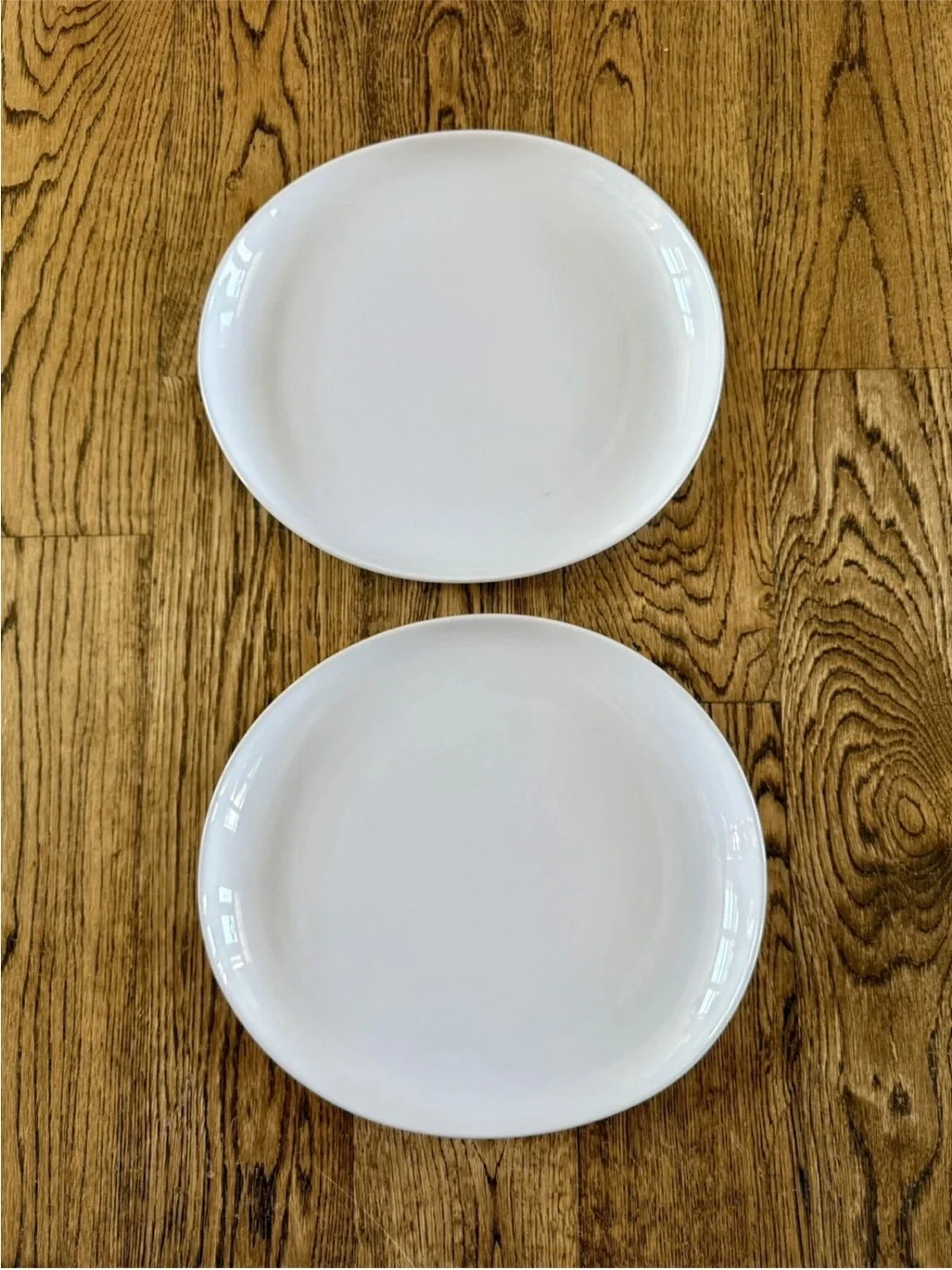set Of 4 (four) Better Homes And Gardens Monroe Set White Oval Dinner Plates